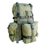 Mochila Militar 60 L Sist. Molle Barras Aluminio 3 Colores