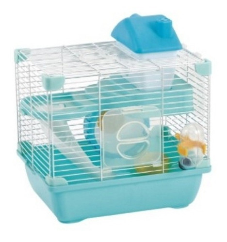 Jaula Plastica Hamster Land Azul Plataforma Casa Sunny