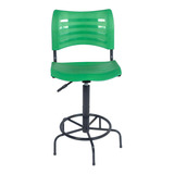 Cadeira Caixa Alta Plástica Secretária Recepcao Hortifruti Cor Verde