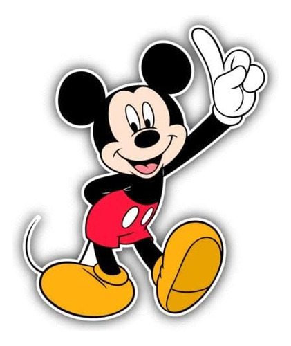 Mickey Mouse Happy Cartoon - Adhesivo Gráfico  Auto, Pared,