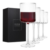 Juego De 4 Copas Cuadradas De Vino Tinto  Copas De Vino Con