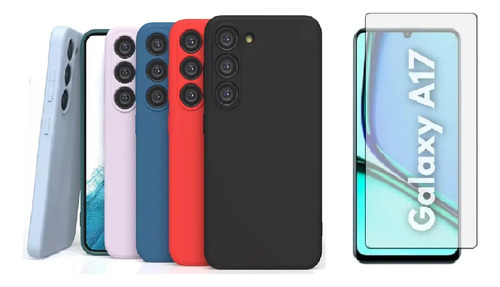 Capa Capinha Case Aveludada + Película Para Samsung A17
