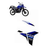 Adesivos Da Aba Direita Lander Abs Azul 2023 Original Yamaha