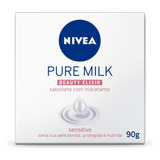 Nivea Sabonete Hidratante Pure Milk Com 90g