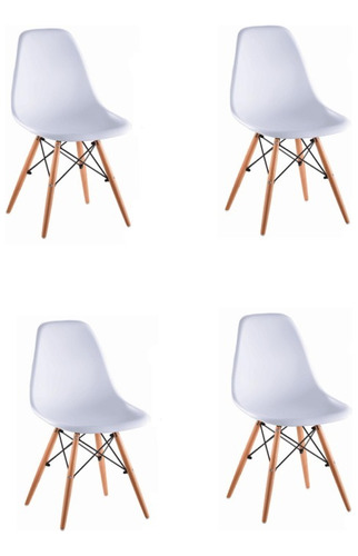 Pack X4 Silla Eames Para Comedor O Terraza