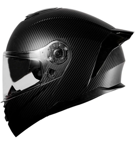 Casco Abatible Motociclista C/ Luz Led Kov Zero Carbon Dot