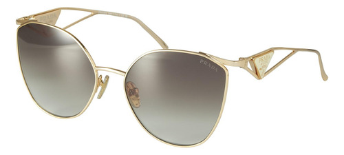 Prada Spr 50zs Zvn-3d0 Irregular Pale Gold Brown Gradient