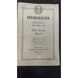 Revista Manual Catalogo Motor Hercules Diesel Antiguo