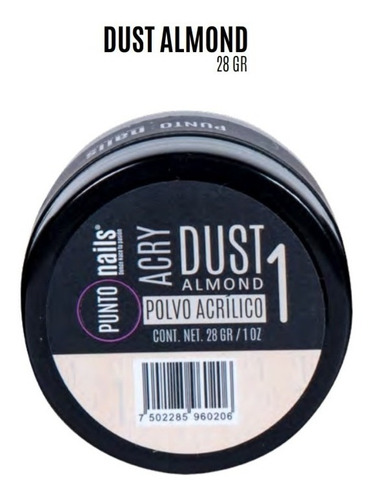 Punto Nails Acrílico Cover Almond 1oz, Nuevo.