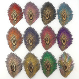 12 Plumas De Pavo Real Surtidas Para Coser/planchar Bordados