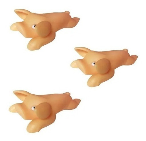 Set X3 Unidades Juguete Mascota Chifle Mordible Chanchitos