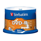 Verbatim 4.7gb Hasta 16x Marca Grabable Azo Dvd-r 50 Discos 