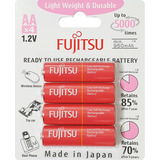 4 Pilhas Aa Recarregáveis 5000 Vezes Fujitsu Lite 1000mah