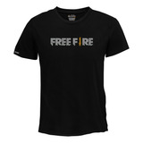 Camiseta Logo Free Fire Videojuegos Hombre Bto