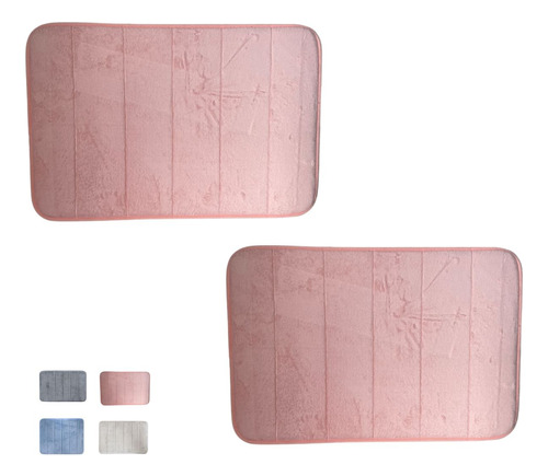 Kit 2 Tapete Para Banheiro Crochê Antiderrapante Super Soft 