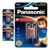 6 Pilhas Alcalinas Premium Aa 2a Panasonic 3 Cart