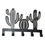 Decoración De Arte De Pared De Metal 24,5x2x17,5cm Cactus