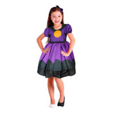 Vestido De Halloween Ravena Infantil Malévola 3 Á 12 + Tiara