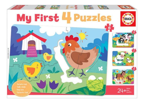 Puzzle Infantil Mamá Gallina (my First 4 Puzzles) - Ps