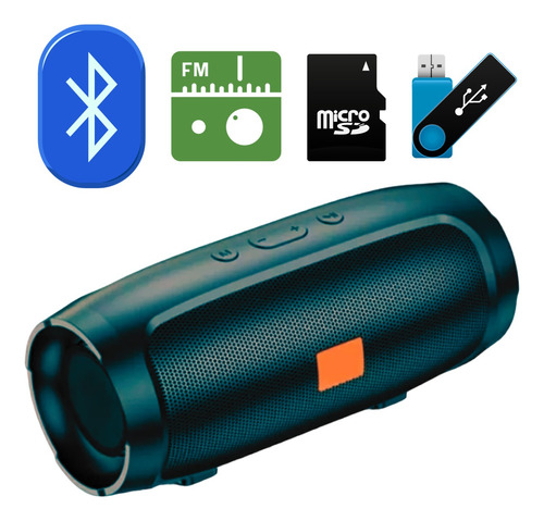 Caixinha De Som Bluetooth Potente 6w Com Fm , Usb E Sd Card