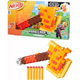 Pistola Lanza Dardos Nerf X Minecraft Firebrand