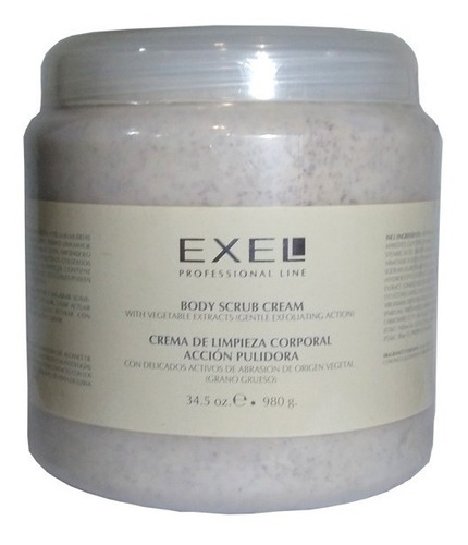 Crema Pulidora Corporal Exel Grano Grueso Limpieza X 1kg 