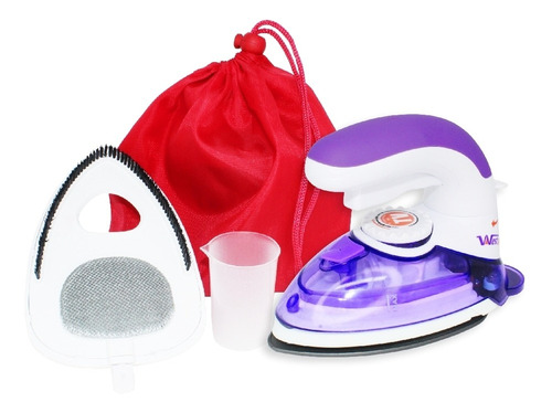 Mini Ferro De Viagem Steamer Roxo Patchwork Bivolt Vapor