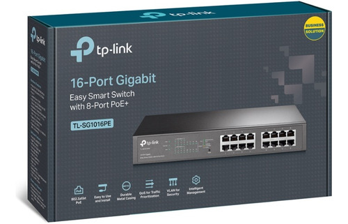 Switch  Poe Gigabit De 16 Portas Com Poe Tplink Tl-sg1016pe