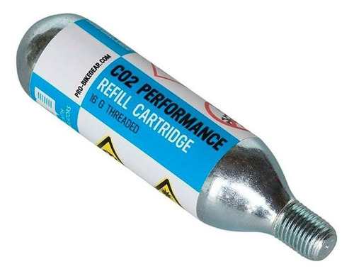 Cartucho De Recarga Para Bomba De Co2 Shimano Pro Performance De 16 G, Color Gris