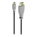 Cabo Micro Hdmi 5 Metros Blindado Hdr Ouro 2.0 4k 3d 2160p