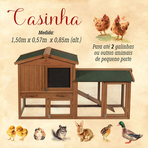 Casinha Mini Coelho Com Quintal , Movel Importada