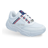 Tenis Sneakers Casuales Blancos Suela Chunky Dama