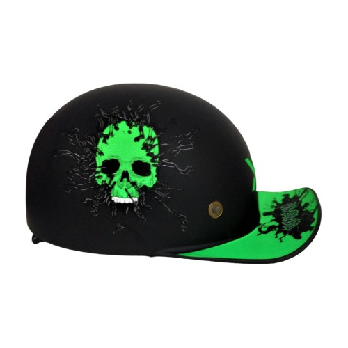 Casco Cachucha K/r Veneno Negro-verde Matte