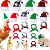 16 Piezas Navidad Gorro De Pollo Para Mascotas Conjunto De