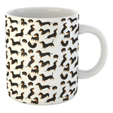 Taza Ceramica Importada Sublimada Perro Salchicha 