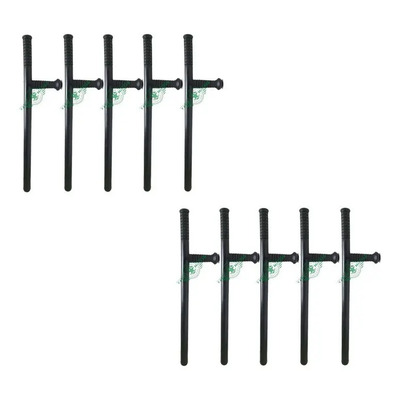 Bastón Defensa Policía Macana Pr24 Tonfa Tolete Pvc Pack 10 | Envío gratis