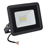 Foco Proyector De Área Led Ecostreet 10w Color De La Carcasa Negro Color De La Luz Frío