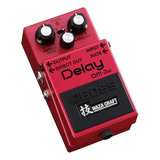 Pedal De Efeito Boss Waza Craft Delay Dm-2w  Vermelho