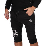 Jogger Short Negro Para Hombre Con Bolsillos Boy London