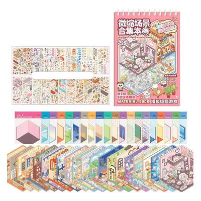 Libro De Escenas 3d Con Stickers De Casa Isométrica | Envío gratis