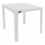 Mesa Cuadrada Marca Duna Forte Color Blanco