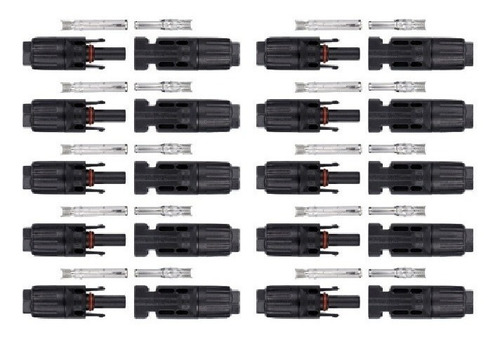 Kit 10 Pares De Conector Mc4 Para Energia Solar