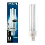 Paquete 10 Focos 13w Master Plc 840 2p Philips Gx23-2