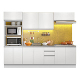 Armario De Cocina Integral 270cm Viena Madesa - Blanco