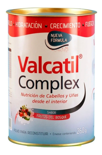 Valcatil Complex Nutricion Cabellos Uñas Lata 260gr Ofert