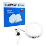 Foco Panel Led Plafon Sobrepuesto Redondo 12w Luz Blanca