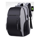 Mochila Antirrobo Impermeable Carga Usb Escolar Con Candado 