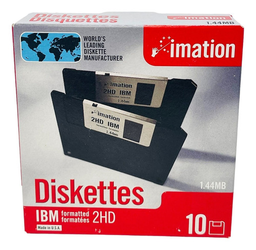 Diskettes 3.1/2 Marca Imation Caja De 10 Unidades