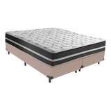 Cama Box Queen Size Bege Classic Black Frete Grátis 158x198