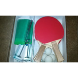 Raquetas Ping Pong 4 Pelotas 4 Red Y Postes Ping Pong Lion